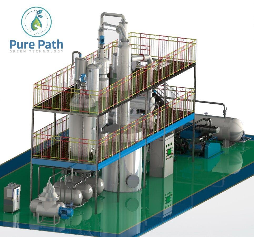 New technology of waste oil recycling factory