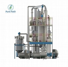 Distillation plant for used lube oil with TFE technology