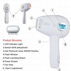 CNV Permanent Hair Removal WPL ICE Cool 350,000 Flashes Light Painless IPL Hair 
