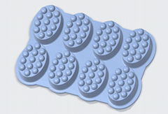 FDA Grade Handmade 8 Cavities Massage Bar Silicone DIY Handmade Soap Mold