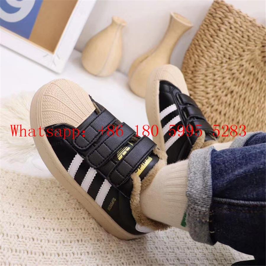 2020        children's shoes-shell toe plus velvet AD Velcro sneakers 3