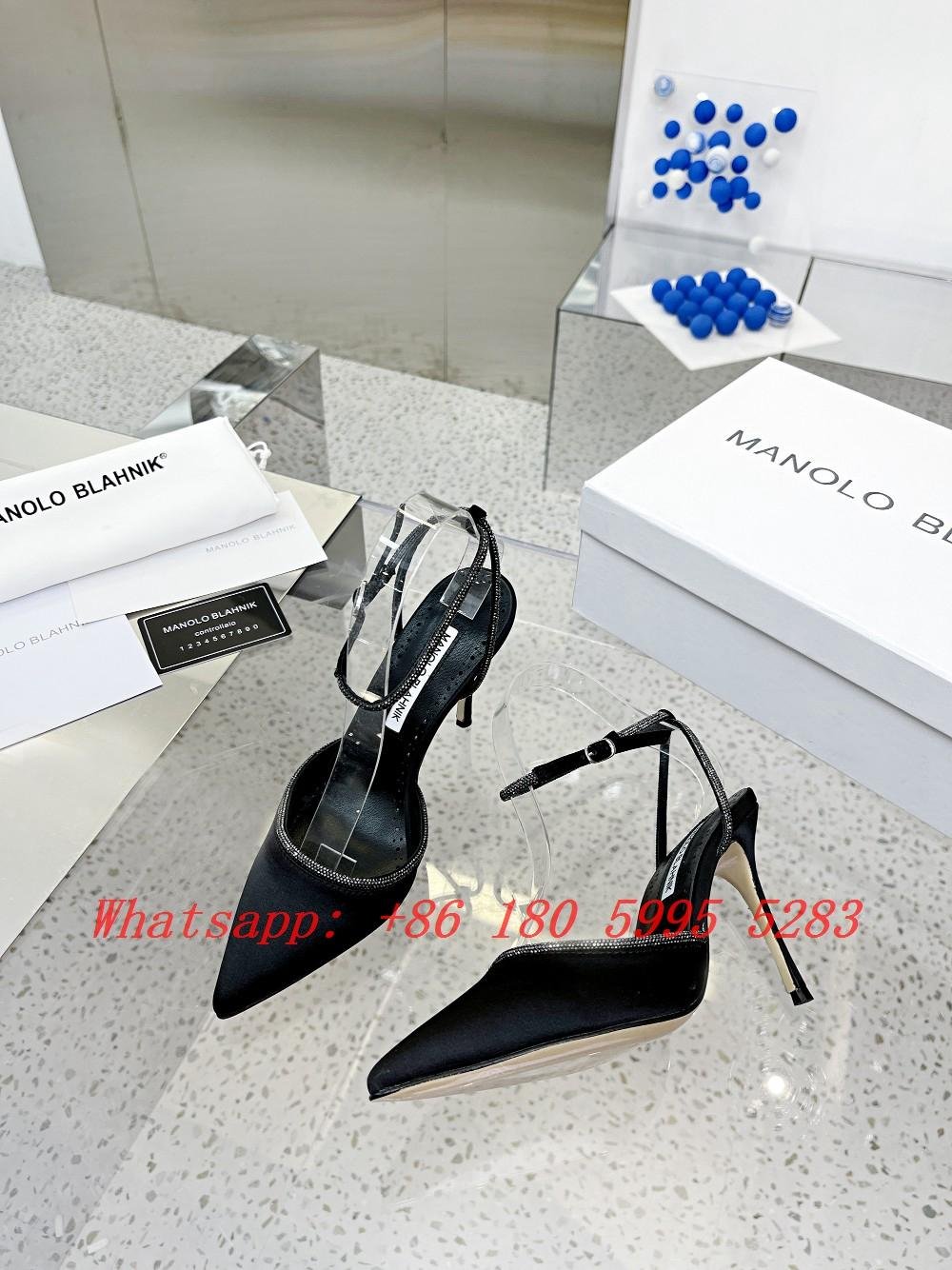Newest MANOLO BLAHNIK High Heels Hot Sale Crystal Embellished Lurum Pump Pink Pumps