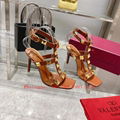 Newest Valentino Garavani Rockstud Leather Caged Pump Valentino Vlogo Signature Calfskin Slingback High Heels