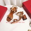 Newest Valentino Garavani Rockstud Leather Caged Pump Valentino Vlogo Signature Calfskin Slingback High Heels