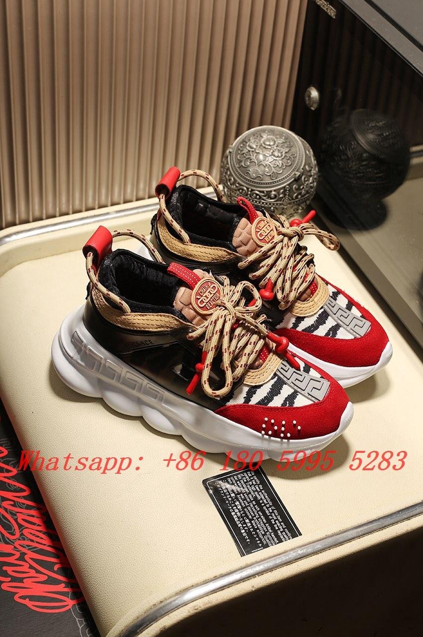 2022 Top Quality Versace Odissea Sneakers Mens Women BAROCCO CHAIN REACTION 2 Shoes
