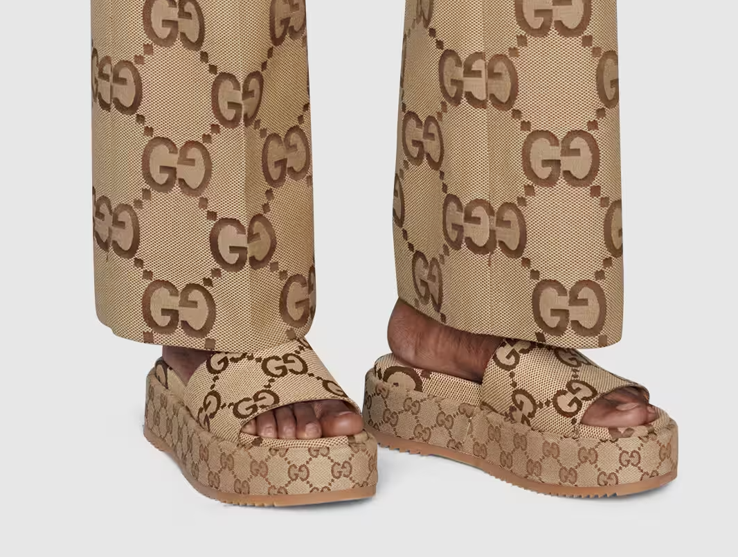 Replica GUCCI Slip-On's sandals for women Buy Cheap GG PLATFORM SLIDE SANDAL