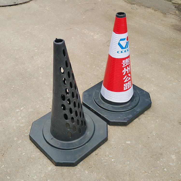 Soft Standard Reflective  Flexible PVC Rubber Plastic Traffic Safety Cones 5