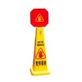Plastic Square Cone Caution Wet Floor Warning Sign Board 4