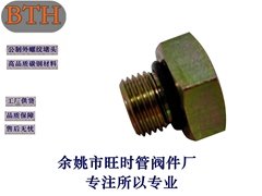 Hydraulic fitting BSP male double use for 60 degrees seat or bonded seal plug