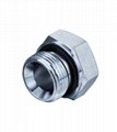 Hydraulic fitting BSP male double use for 60 degrees seat or bonded seal plug 2