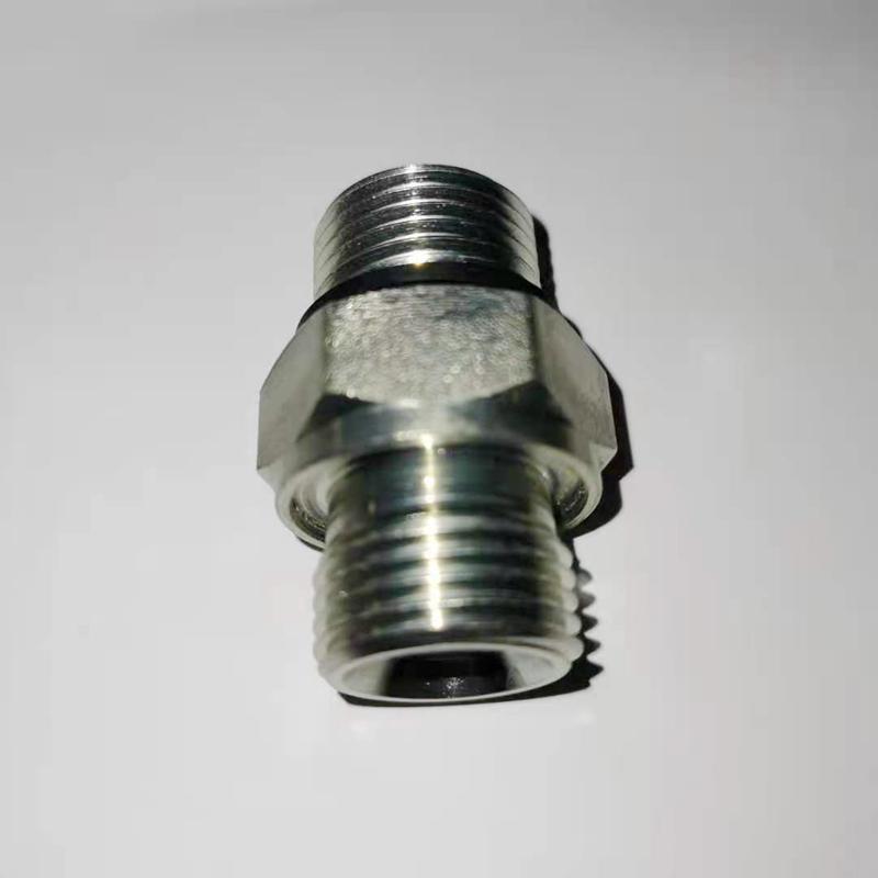 Hydraulic fitting BSP male double use for 60 degrees seat or bonded seal plug 3