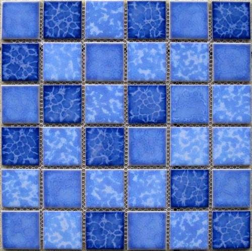 廠家直銷別墅小區游泳池藍色瓷磚48X48陶瓷水波紋泳池馬賽克 3