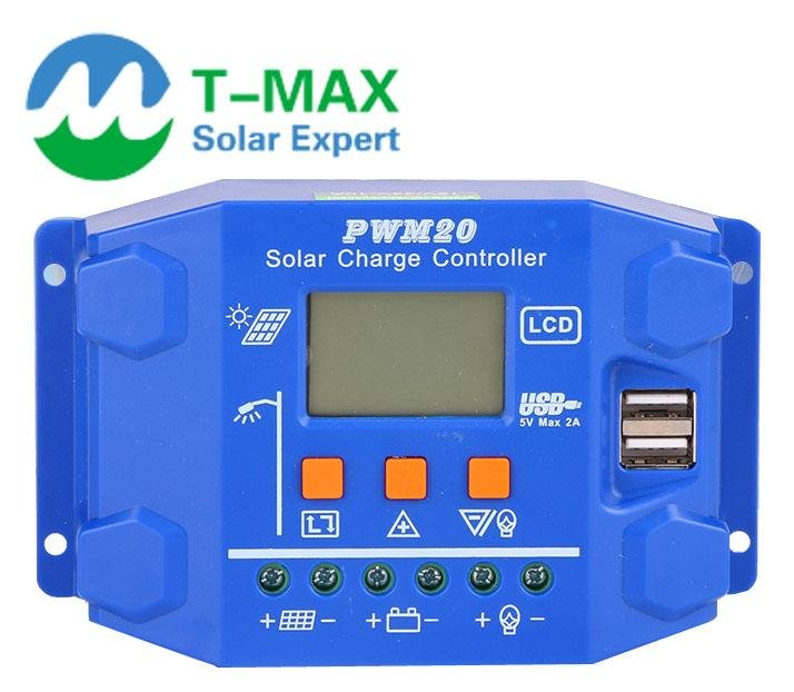 Solar Charge Controller 10A/20/30A   12V/24V  USB LCD