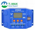 Solar Charge Controller 10A/20/30A   12V/24V  USB LCD