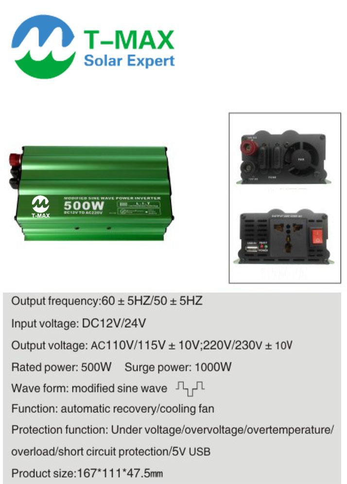 Solar Power Inverter 12V/24V DC to 120V/220V AC 200W 300W 500W 800W 1000W BEST