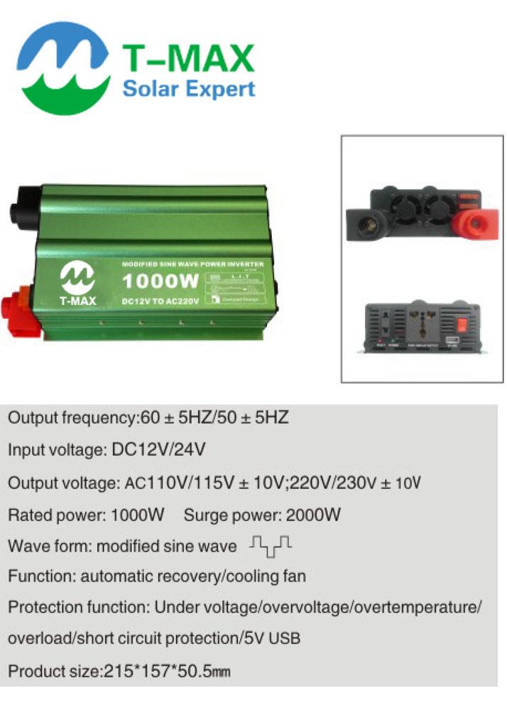 Solar Power Inverter 12V/24V DC to 120V/220V AC 200W 300W 500W 800W 1000W BEST 4