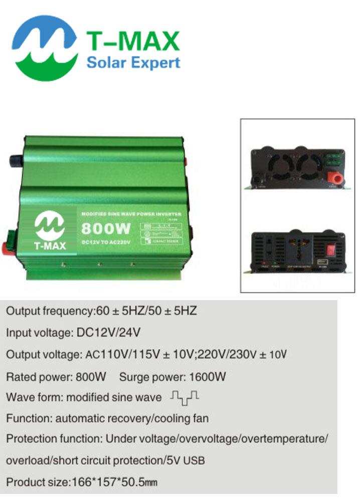 Solar Power Inverter 12V/24V DC to 120V/220V AC 200W 300W 500W 800W 1000W BEST 5