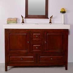 Integrated basin classic bathroom vanity cabinet