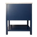 Nice blue color  saving space bathroom furniture MDF+solid wood bathroom vanity