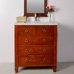 first class freestanding solid wood+MDF bathroom vanity cabinet