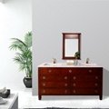 mortise and joint connection bathroom furniture MDF+solid wood bathroom vanity 1
