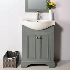 Saving space small vanity bathroom furniture MDF+solid wood bathroom vanity
