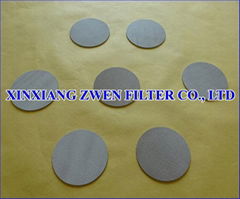 Sintered Mesh Filter Disc 