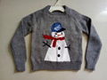 high qaulity Chirdren's jacquard cute pullover knit with LED lights 1