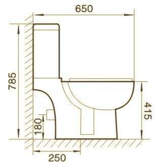 Two pieces toilet for building project apartment villa hotel office construction 2