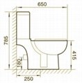Two pieces toilet for building project apartment villa hotel office construction 2