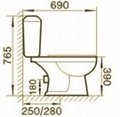 Rround two Piece Toilet Hot selling factory Type 3