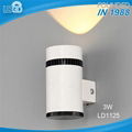 Custom size wholesale round warm light 5w outside led Wall light for hotel 1