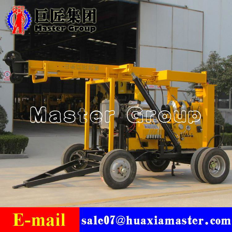 XYX-3 Wheeled Hydraulic Core Drilling Rig wheels portable drilling machine 2