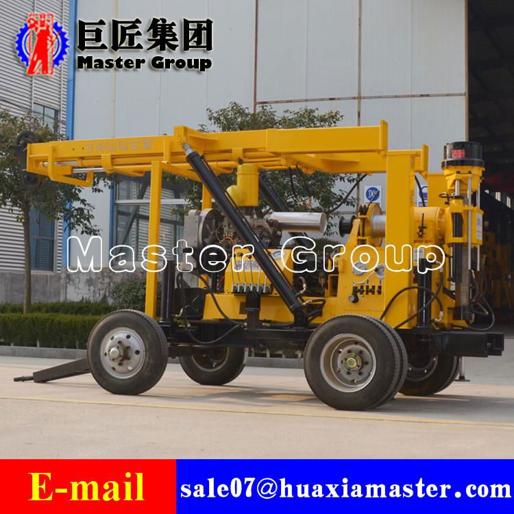 XYX-3 Wheeled Hydraulic Core Drilling Rig wheels portable drilling machine 4