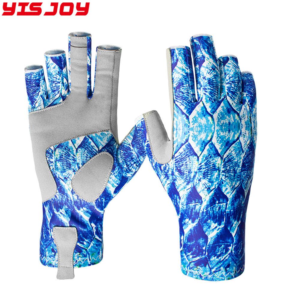 Customized Good Quality Fingerless Fishing Kayaking Gloves SPF 50+ UV Sun Gloves