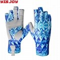 Customized Good Quality Fingerless Fishing Kayaking Gloves SPF 50+ UV Sun Gloves