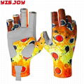 Customized Good Quality Fingerless Fishing Kayaking Gloves SPF 50+ UV Sun Gloves 5