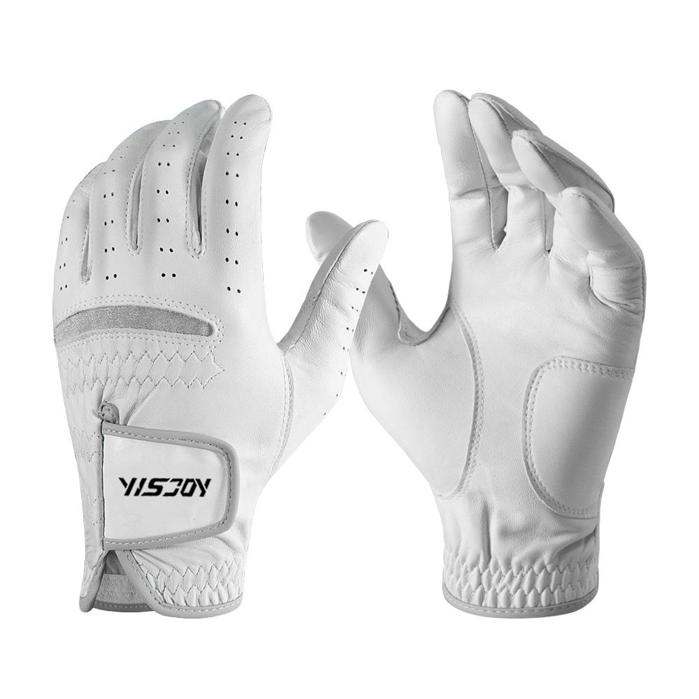 YISJOY top cabretta sheepskin leather golf gloves left right hand