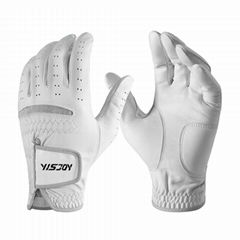 YISJOY top cabretta sheepskin leather golf gloves left right hand