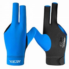 Customized breathable professional 3 finger billiards pool cue snooker gloves