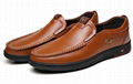 Comfy Casual Business Genuine Leather Slip On Soft Moc Toe Oxfords for Men