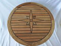 Marine Boat RV Motorhome Teak Decking Table Nautic Star Circle 3 Sizes