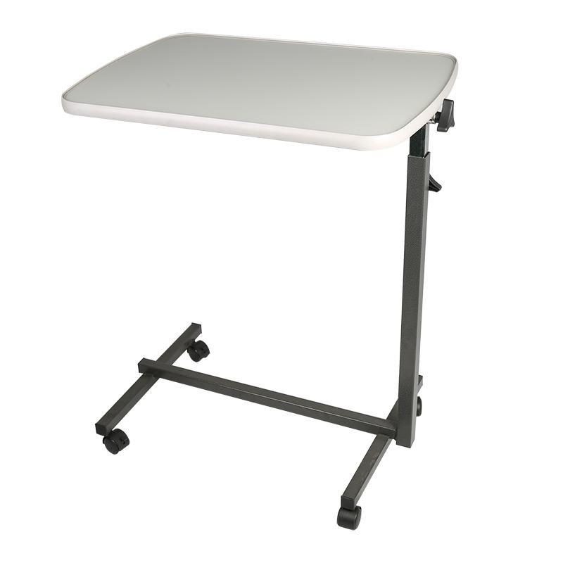 Medical Adjustable Overbed Bedside Table with Wheels (Hospital and Home Use)
