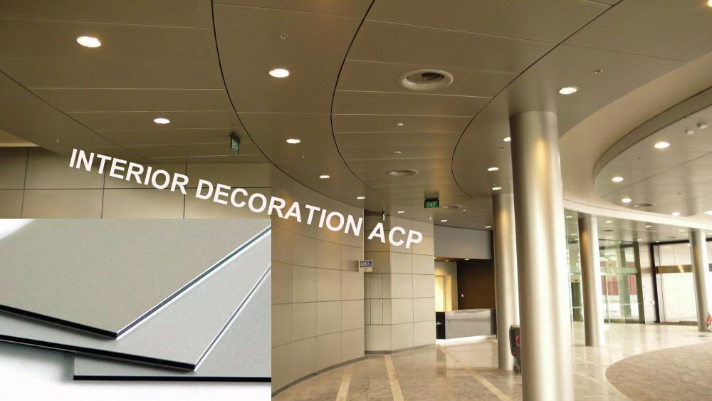 Decorative 3mm PE Coating ACP Aluminum Composite Panel Interior Wall Cladding