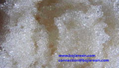 Chromatographic separation ion exchange resin