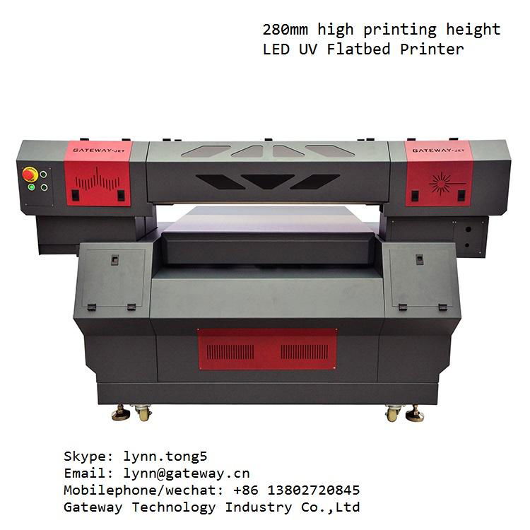 Stable 280mm high printing height automaticly led uv printer for phone case