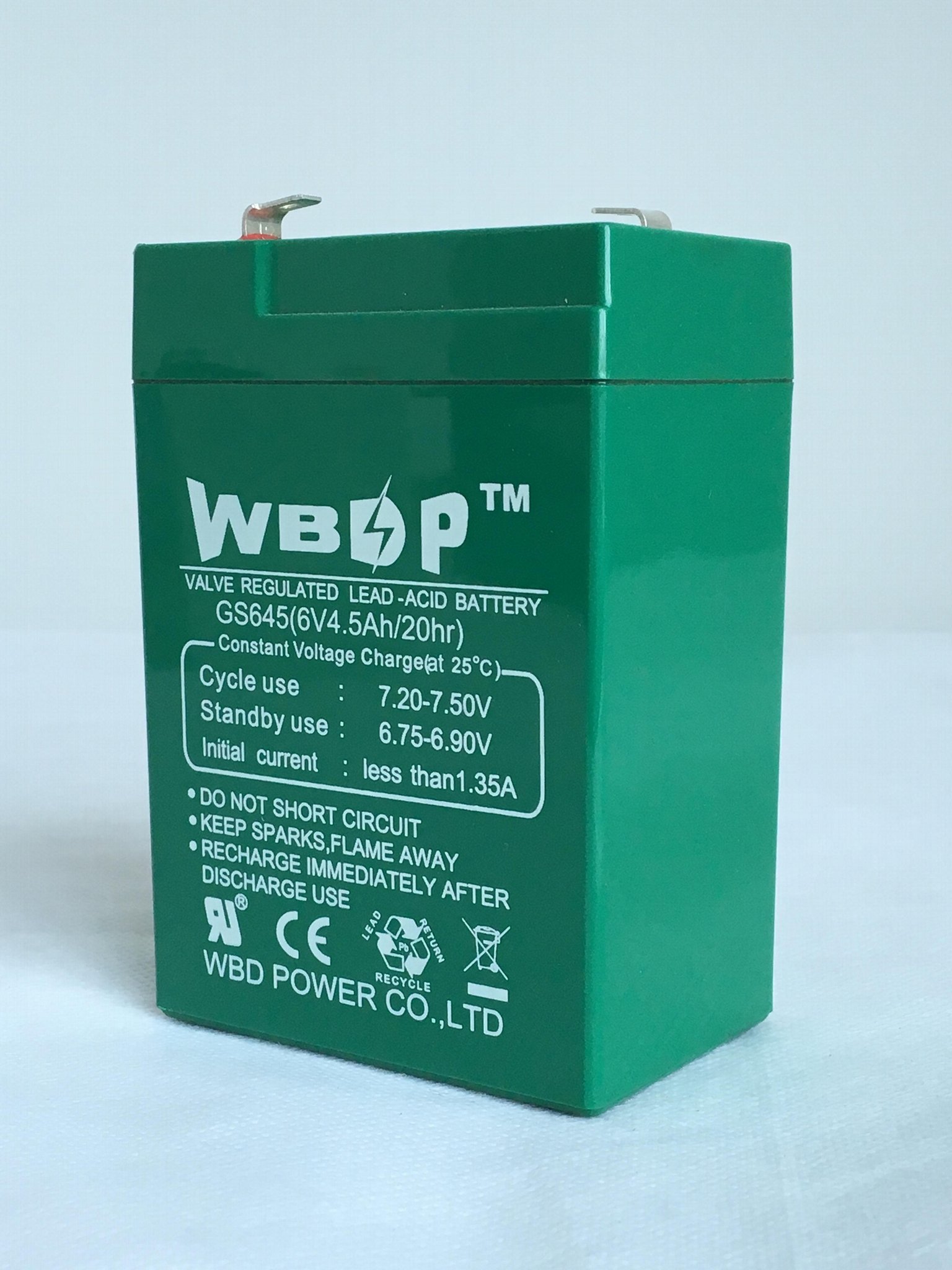 免维护铅酸蓄电池6V4.5AH 2