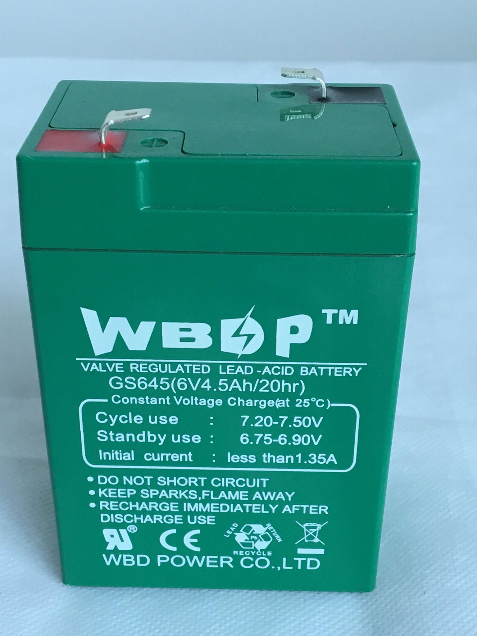 免維護鉛酸蓄電池6V4.5AH 3