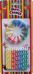 Rhombus Carving Colorful Birthday Candles 0.5cm Diameter For Party