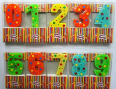 Color Dots Number Birthday Candles